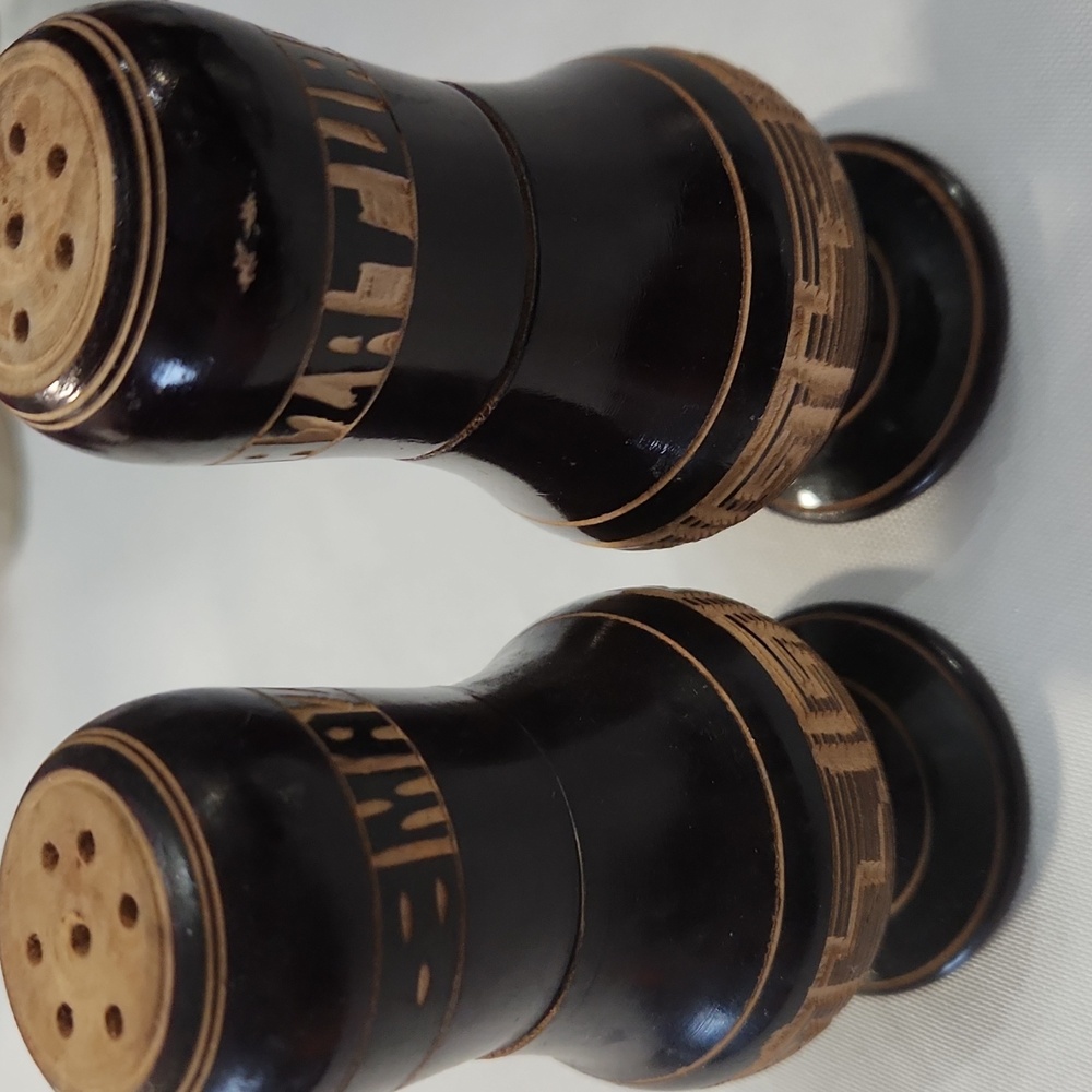 MAZATLAN Handcrafted Wooden Salt and Pepper Shakers